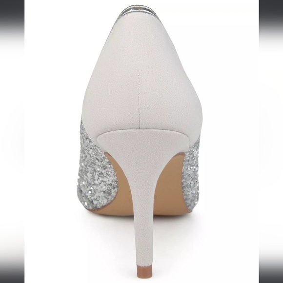 Journee Collection Kalani Glitter Pump Grey 8.5 - Picture 3 of 9